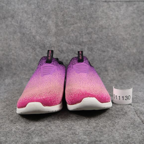 Skechers Shoes Kids 4 Slip On Sneakers Ultra Flex Casual Trainers Memory Foam - Picture 2 of 11